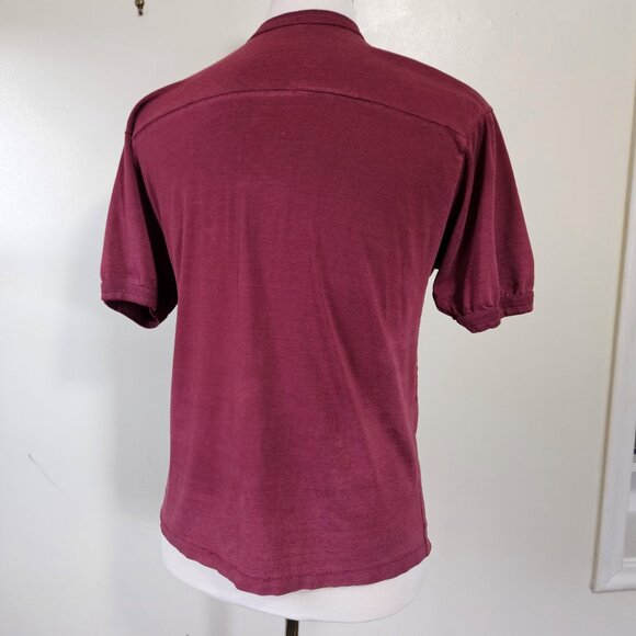 Gator Athletics Vintage 80s 90s Sports T-Shirt Vneck Red Maroon Faded USAL Large - Picture 6 of 7